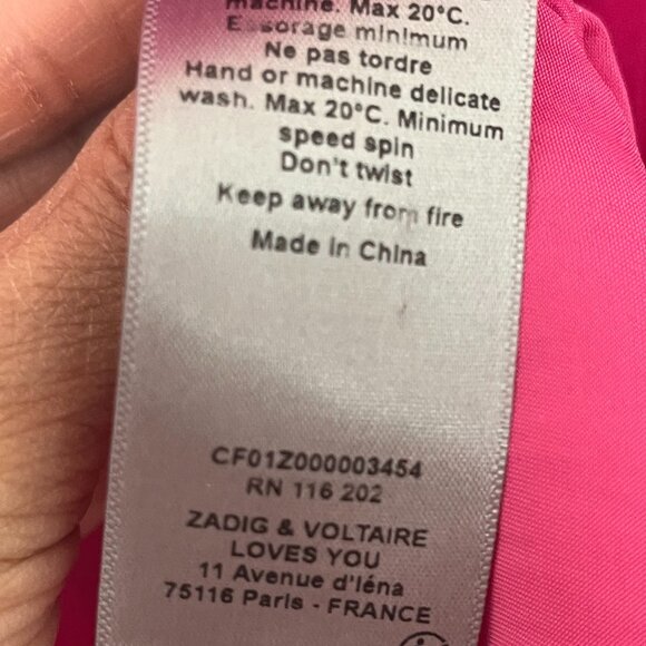 Zadig & Voltaire Ruins Satin Dress – Pink – Size Small – Excellent Condition - Picture 13 of 13